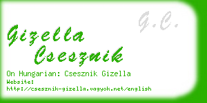 gizella csesznik business card